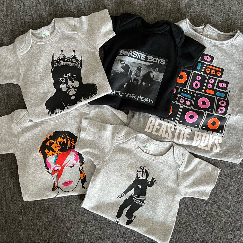 Cool Kids Onesies Bundle Marley Beastie Boys Bowie Biggie Smalls